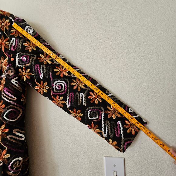 NWT HUTCH ANTHROPOLOGIE Women's Multicolor Floral Embroidered Boho Coat Sz M - Picture 16 of 16